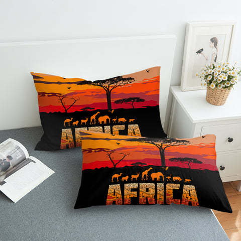 Image of Africa Sunset SWZT0852 Pillowcase