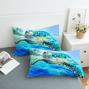 Turquoise Turtle SWZT0875 Pillowcase