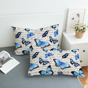 Blue Monarch Letter SWZT0989 Pillowcase