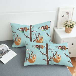 Winter Sloths SWZT1004 Pillowcase