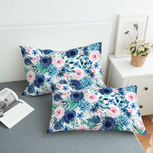 Pink & Blue Roses SWZT1195 Pillowcase