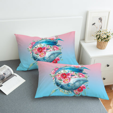 Image of Rosy Whale SWZT1295 Pillowcase