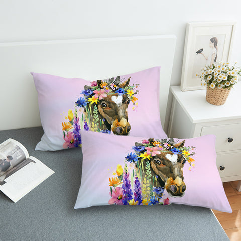 Image of Floral Horse SWZT1301 Pillowcase