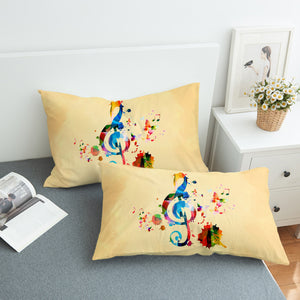 Colorful Treble Clef SWZT1374 Pillowcase