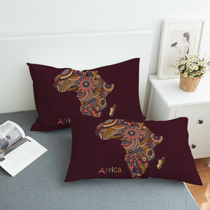 Africa Continent SWZT1510 Pillowcase