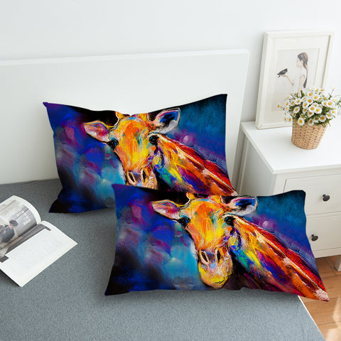 Image of Oil Painted Giraffe SWZT1548 Pillowcase