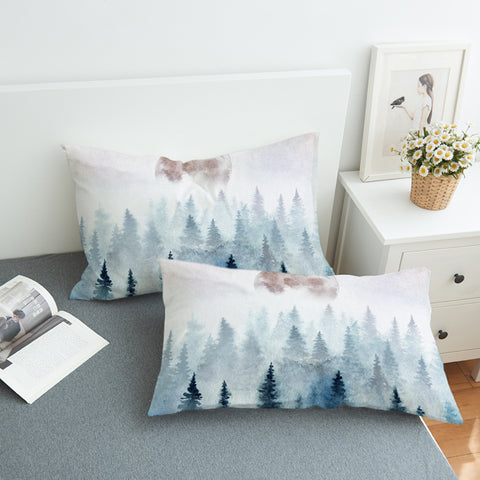 Image of Misty Taiga Forest SWZT1551 Pillowcase