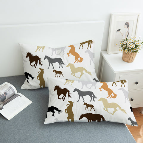 Image of Horse Shapes SWZT1560 Pillowcase