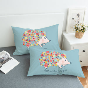 Floral Hedgehog SWZT1620 Pillowcase