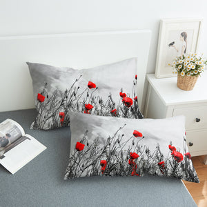 Red Flowers SWZT1640 Pillowcase