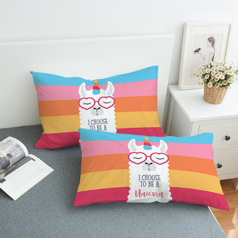 Image of Unicorn Llama SWZT1658 Pillowcase