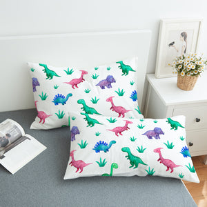 Cute Dino Figures SWZT1745 Pillowcase