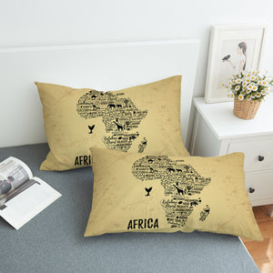 Africa Continent SWZT1760 Pillowcase