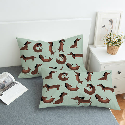 Image of Dachshund Mint SWZT1850 Pillowcase