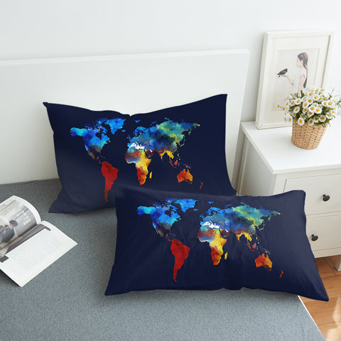 Image of World Map SWZT1997 Pillowcase