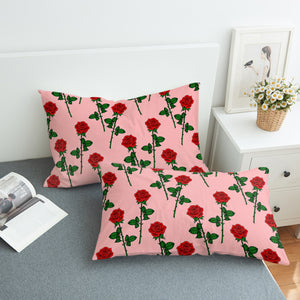 Rose Pattern Pink SWZT2051 Pillowcase