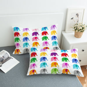 Colored Elephants SWZT2061 Pillowcase