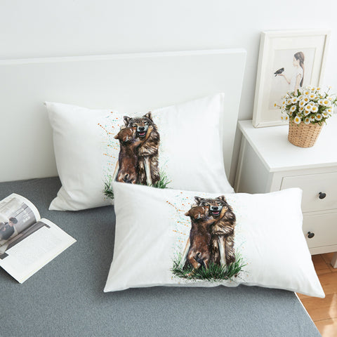 Image of Wolf Cuddle SWZT2081 Pillowcase