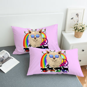 Peace Cat SWZT2085 Pillowcase