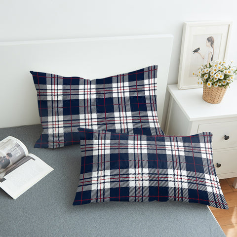 Image of Indigo & White Plaid SWZT2167 Pillowcase