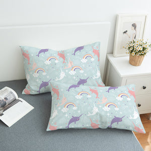 Rainbow Narwhal SWZT2194 Pillowcase