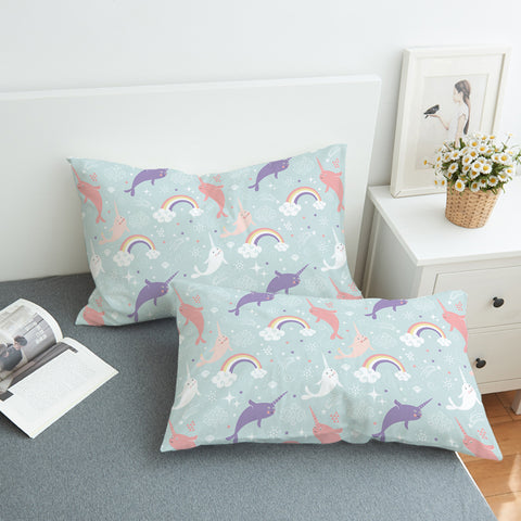 Image of Rainbow Narwhal SWZT2194 Pillowcase