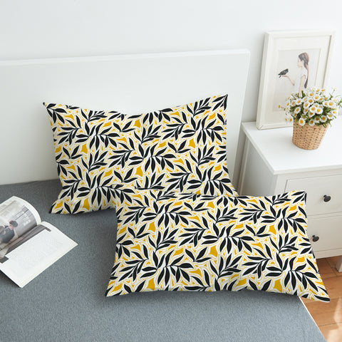 Image of Black Leaves SWZT2246 Pillowcase