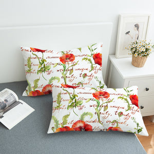 Red Flower Letter SWZT2342 Pillowcase