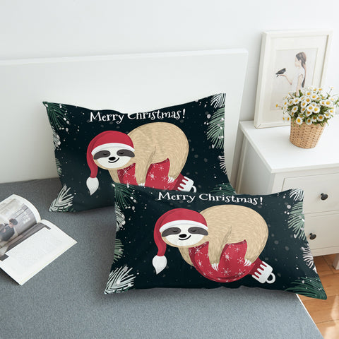 Image of Merry Christmas Sloth SWZT2416 Pillowcase