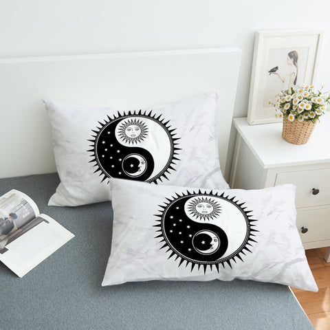 Image of Yin Yang Sun & Moon SWZT2473 Pillowcase