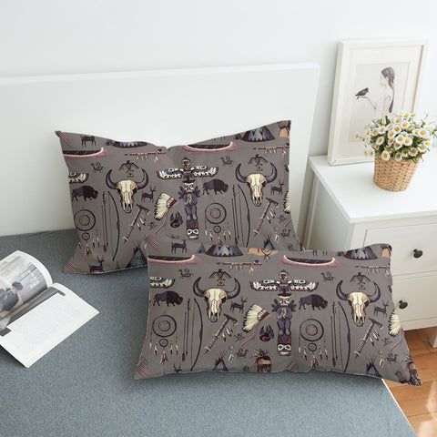 Image of Brown Hunter Bohemian Pattern SWZT3337 Pillowcase