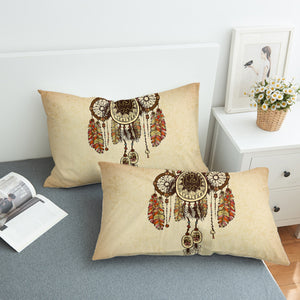 Three Beige Dreamcatchers SWZT3340 Pillowcase