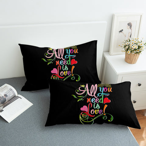 Image of Colorful All You Need Is Love SWZT3348 Pillowcase