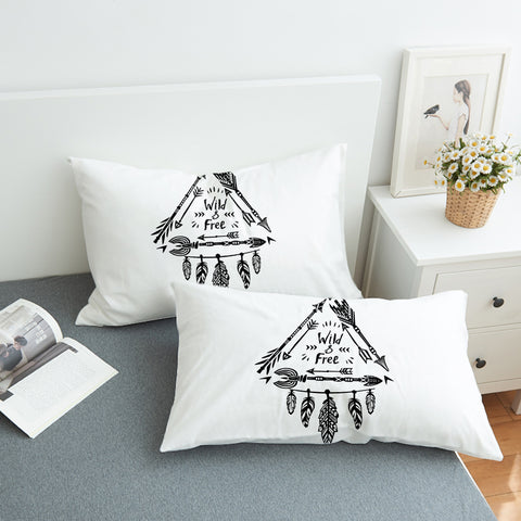 Image of Wild & Free - Triangle Arrow Dreamcatcher SWZT3354 Pillowcase