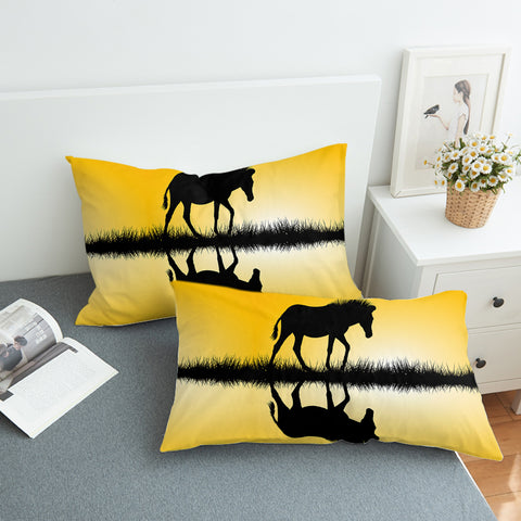 Image of Reflect Horse on River SWZT3365 Pillowcase