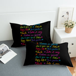 Colorful Believe In Yourself Text SWZT3387 Pillowcase