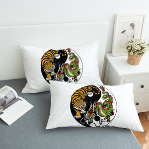 Asian YinYang Tiger & Dragon SWZT3460 Pillowcase