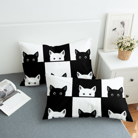 Image of Cats Checkerboard SWZT3488 Pillowcase