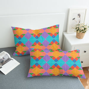 Colorful Triangles in Rhombus SWZT3490 Pillowcase