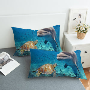 Submarine Dolphin & Turtle SWZT3582 Pillowcase