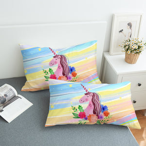 Floral Unicorn SWZT3583 Pillowcase