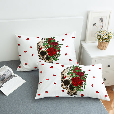 Image of Floral Skull SWZT3587 Pillowcase