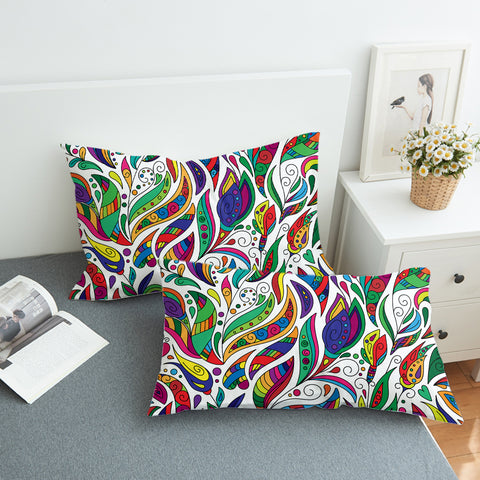 Image of Multicolor Aztec Pattern on Feather  SWZT3681 Pillowcase