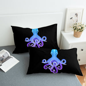 Gradient Blue&Purple Angry Octopus SWZT3687 Pillowcase