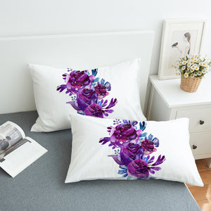 Gradient Blue&Purple Roses  SWZT3691 Pillowcase