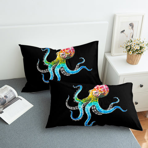 Image of Multicolor Dot Octopus SWZT3696 Pillowcase