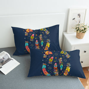 Colorful Feather & Dot  SWZT3697 Pillowcase