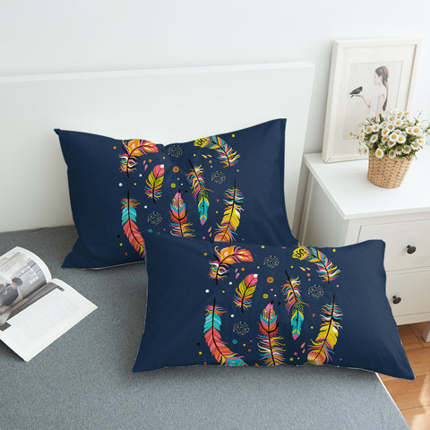 Image of Colorful Feather & Dot  SWZT3697 Pillowcase