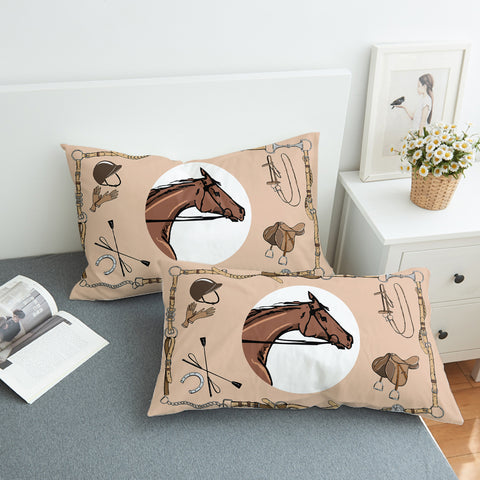 Image of Riding Horse Draw SWZT3699 Pillowcase