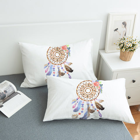 Image of Pastel Floral Dreamcatcher SWZT3701 Pillowcase